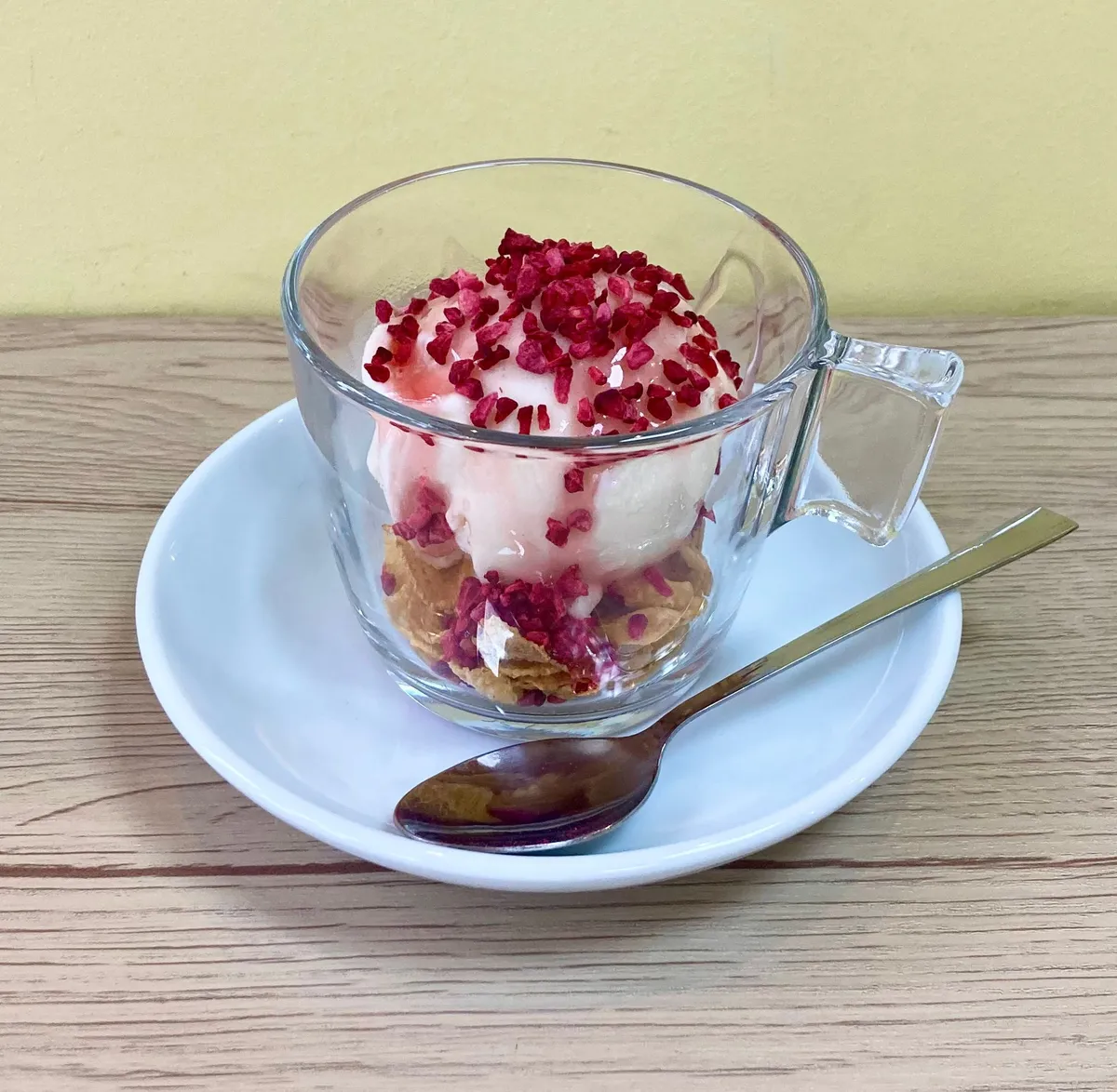 Matcha Sundae (Strawberry or Chocolate) - Japanese dish at Iyasaka Cafe