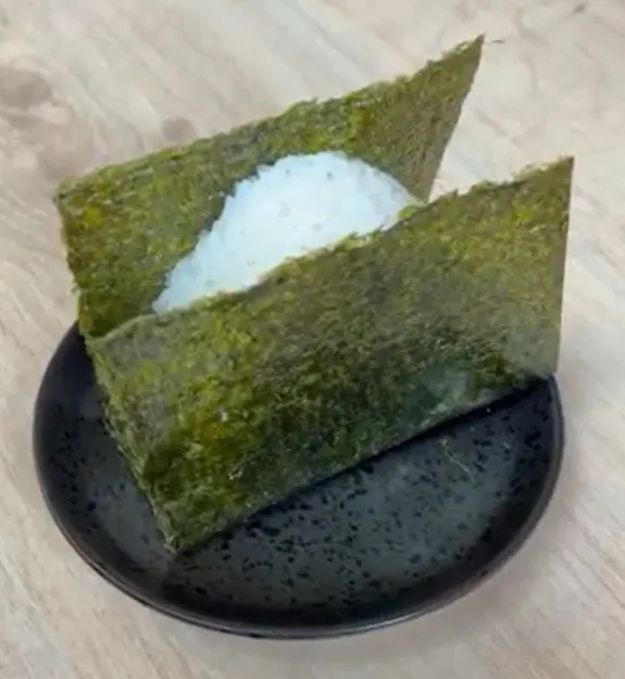 Onigiri Plain Salt (Vegan) - Japanese dish at Iyasaka Cafe