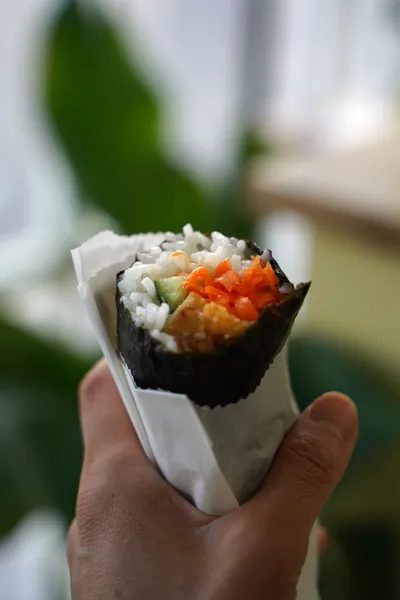Onigiri Roll Karaage  - Japanese dish at Iyasaka Cafe